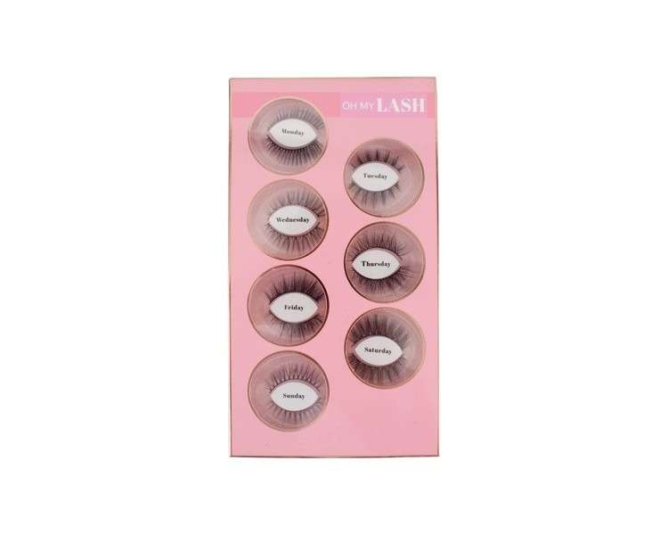 OH MY LASH Black Faux Mink False Strip Eyelashes 7 Pairs with 7 Different Styles