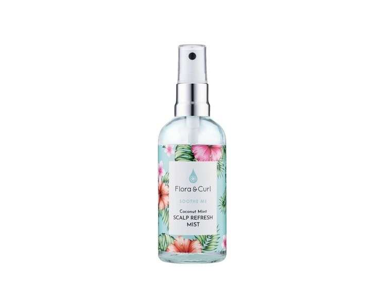 Flora & Curl Coconut Mint Scalp Refresh Mist 100ml Soothing Botanicals Cooling Scalp Relief