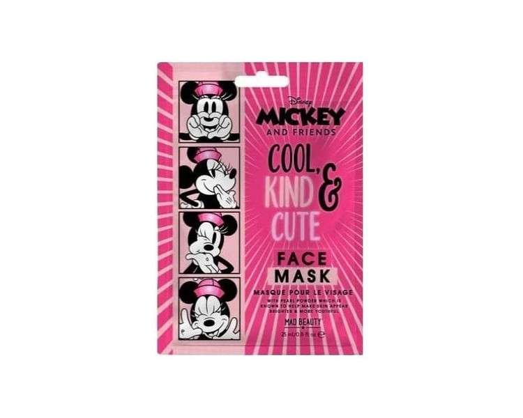 Mad Beauty Mickey & Friends Disney Single Face Mask Pearl Minnie Mouse