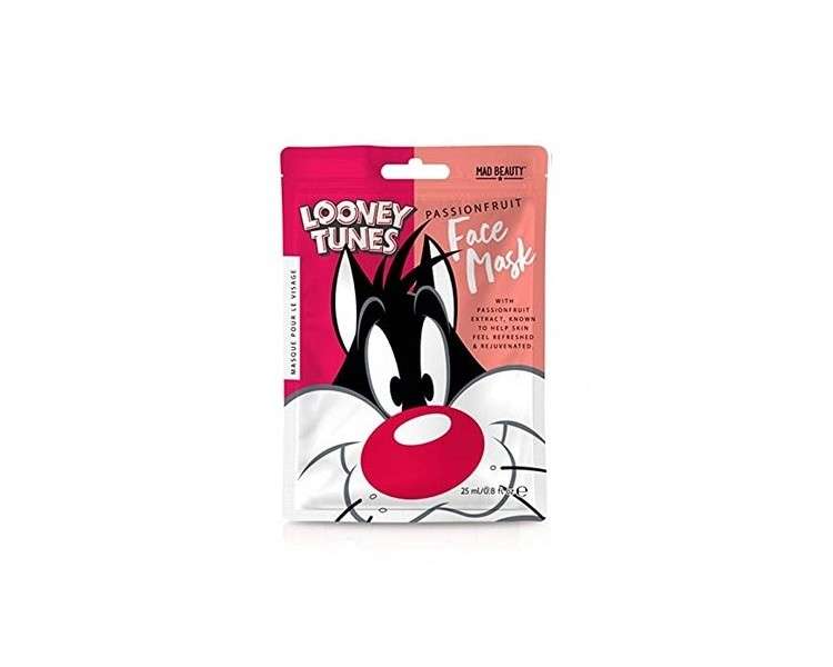 MAD Beauty Disney Looney Tunes Sylvester Face Mask Moisturizing and Relaxing Sheet Mask for Nourished Skin and a Beautiful Complexion