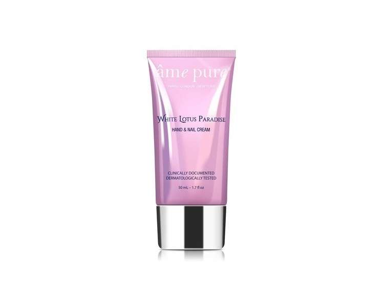 âme pure White Lotus Paradise Hand and Nail Cream Vegan Fast Absorbing with Alluring Scent