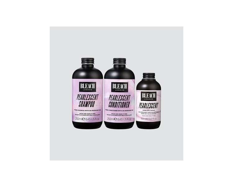 Bleach London Pearl Shampoo and Conditioner 250ml and Rose Shampoo 250ml - Vegan and Cruelty-Free