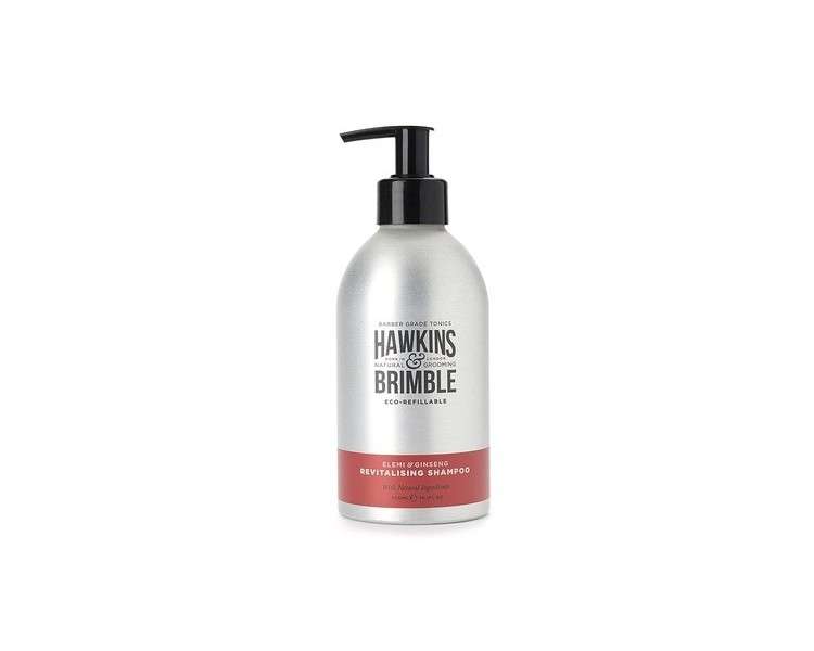 Hawkins & Brimble Men's Eco-Refillable Shampoo 300ml Revitalizes Dry Scalp and Dandruff Care - Environmentally Friendly Bottle