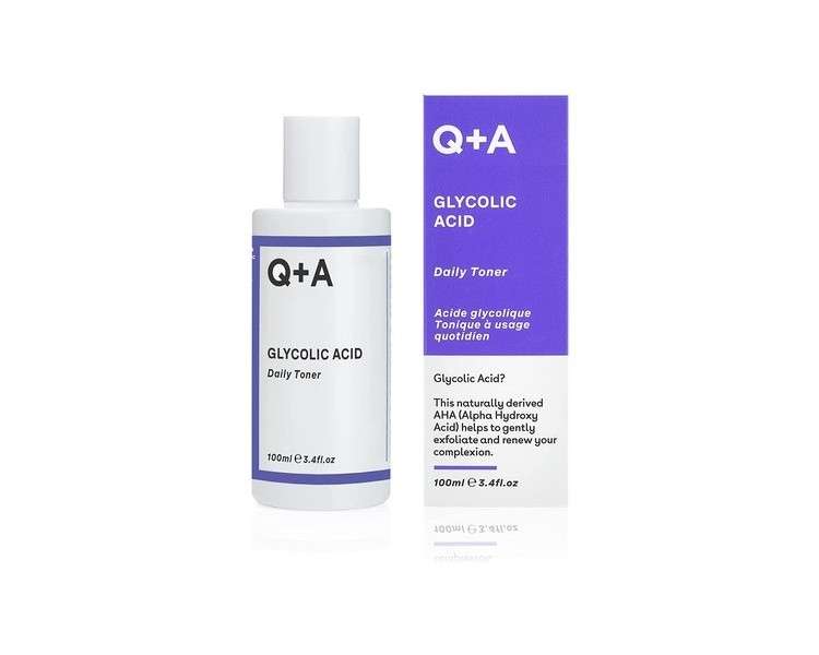 Q+A Glycolic Acid Daily Toner with Super Hydrating and Brightening Ingredients 100ml