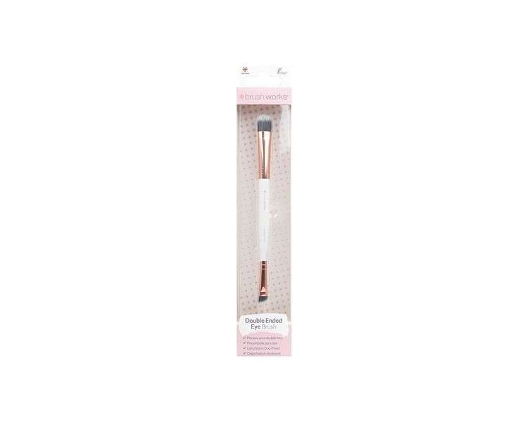 Brushworks Double Ended Eye Brush White & Gold Brush 100g