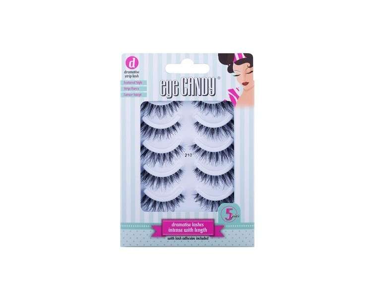 Invogue Strip Lash 210 Lash Multi Pack Dramatise - Pack of 5