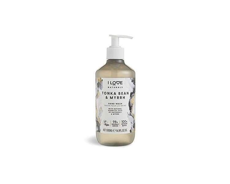 I Love Naturals Tonka Bean & Myrrh Hand Wash with Patchouli & Myrrh Oils 500ml