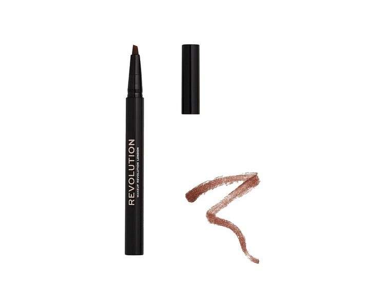 Makeup Revolution Bushy Brow Pen Dark Brown 0.5ml