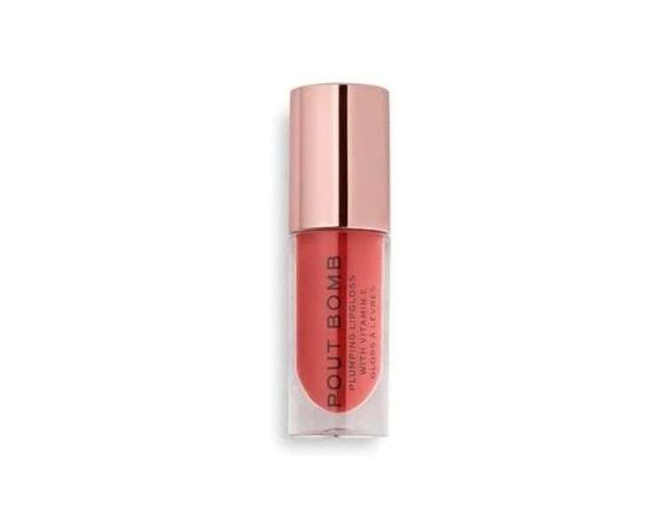 Revolution Pout Bomb Plumping Lip Gloss Peachy 4.6ml