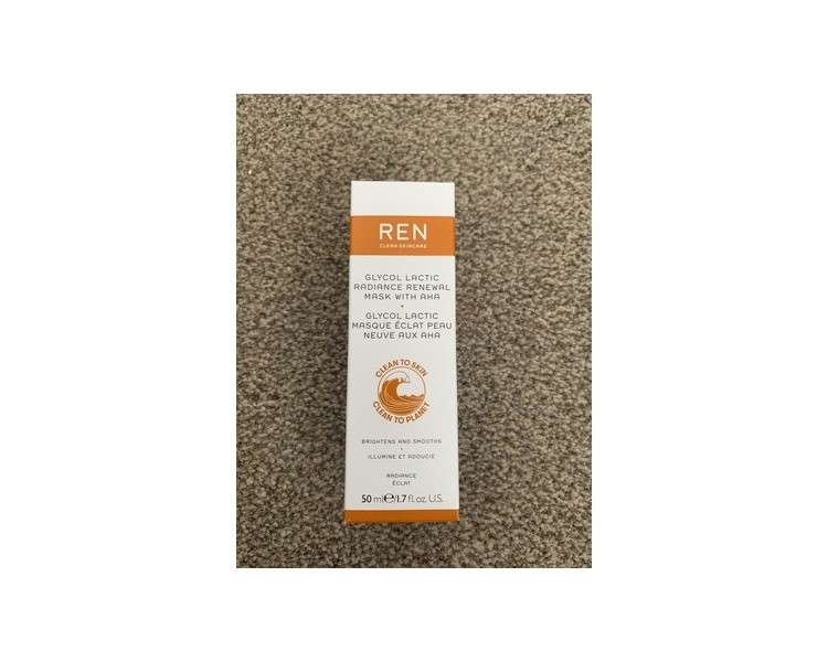 REN Clean Skincare Glycol Lactic Radiance Renewal Mask with AHA 50ml