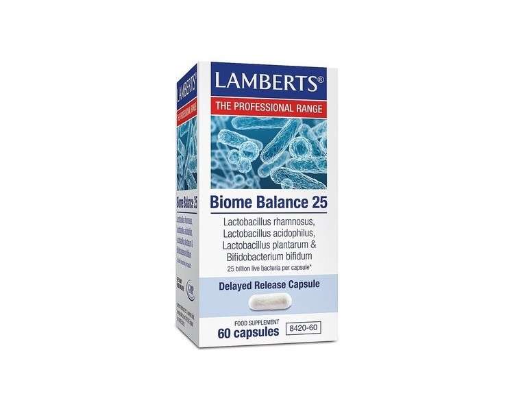 Lamberts Probiotic Biome Balance 25 Billion Live Bacteria Formula 60 Caps