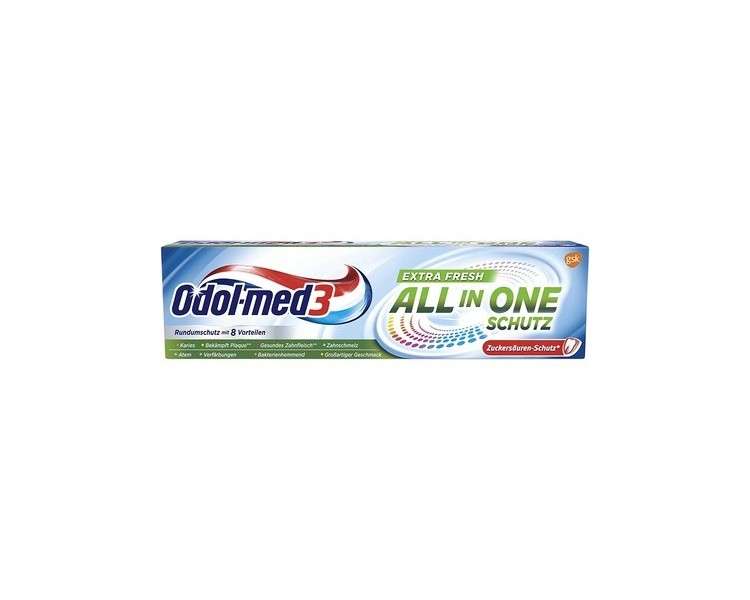 Odol-med3 All in One Schutz Extra Fresh Toothpaste for Dental Care 75ml