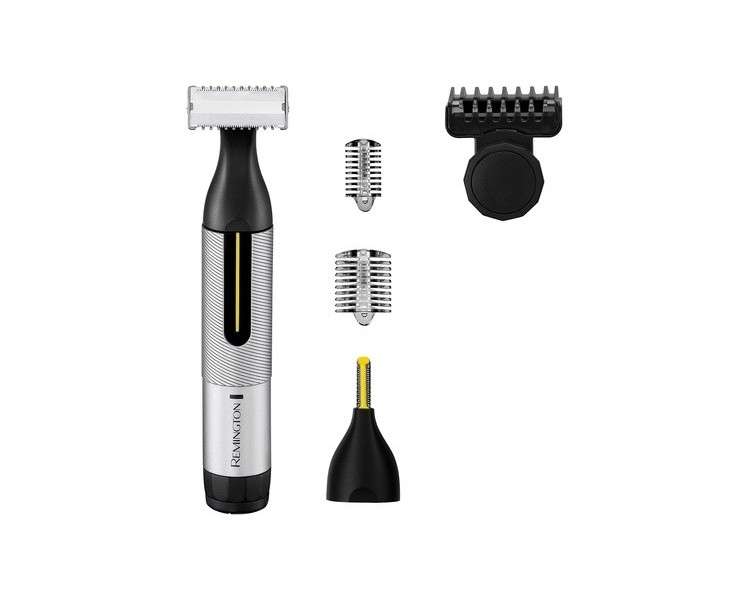 Remington Omniblade Hybrid Face and Body Stubble Waterproof Rechargeable Shaver with Precision Dial Comb and Micro Trimmer Black