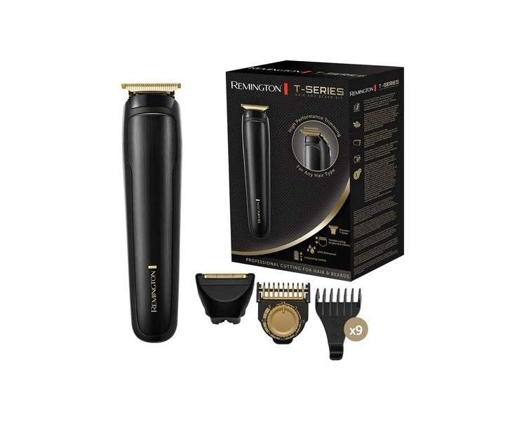 Remington T-Series 2in1 Hair Clipper: Beard Trimmer and Hair Cutter with T-Precision Trimmer, 9 Attachment Combs 1.5-25mm + Adjustable Beard Trimmer Attachment Comb + Shaver Attachment - MB7050 Beard Trimmer + Hair Cutter