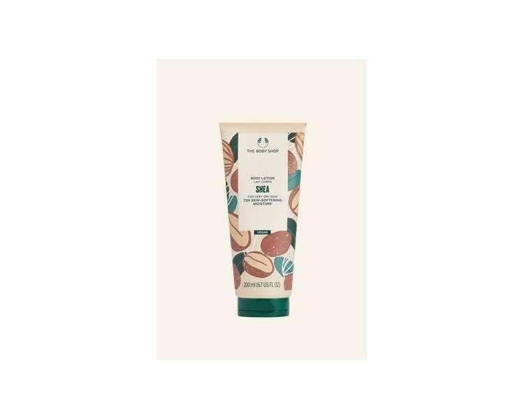 The Body Shop Shea Body Lotion for Very Dry Skin 72H Skin-Softening Moisture Vegan 200ml