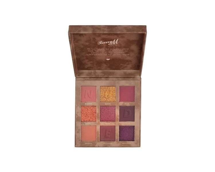 Barry M Cosmetics Nude and Neutral Eyeshadow Palette 9 Natural Shades - Rich Matte and Shimmer Highly Pigmented Colors