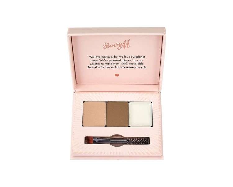 Barry M Cosmetics Fill and Shape Brow Kit Palette with Styling Soap Light Shade 4.5g