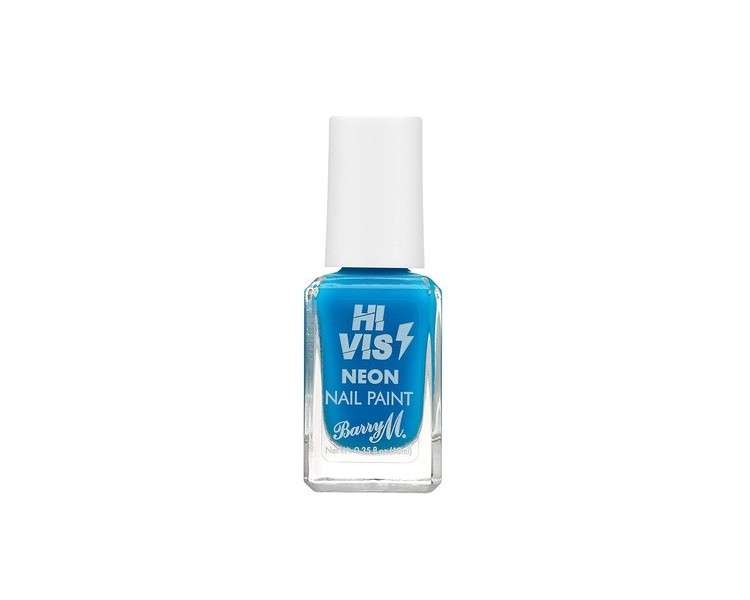 Barry M Cosmetics Hi Vis Neon Nail Paint Blue Shock 10ml