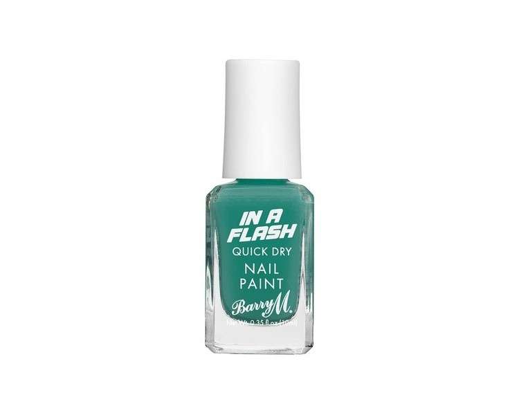 Barry M In A Flash Quick Dry Nail Paint Teal Rush 10ml