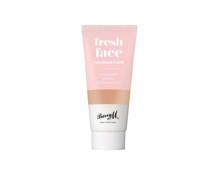 Barry M Cosmetics Fresh Face Lightweight Liquid Foundation with Hyaluronic Acid and Vitamin C Shade 8