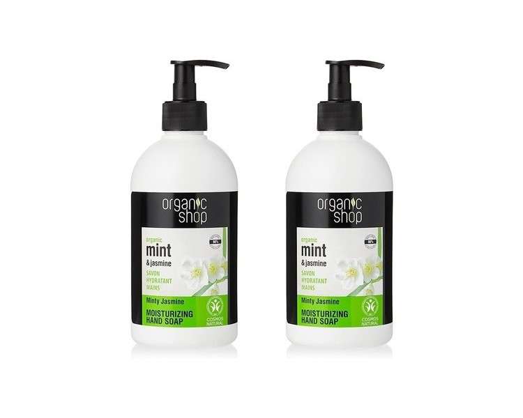 Organic Shop Mint and Jasmine Moisturising Hand Soap 500ml