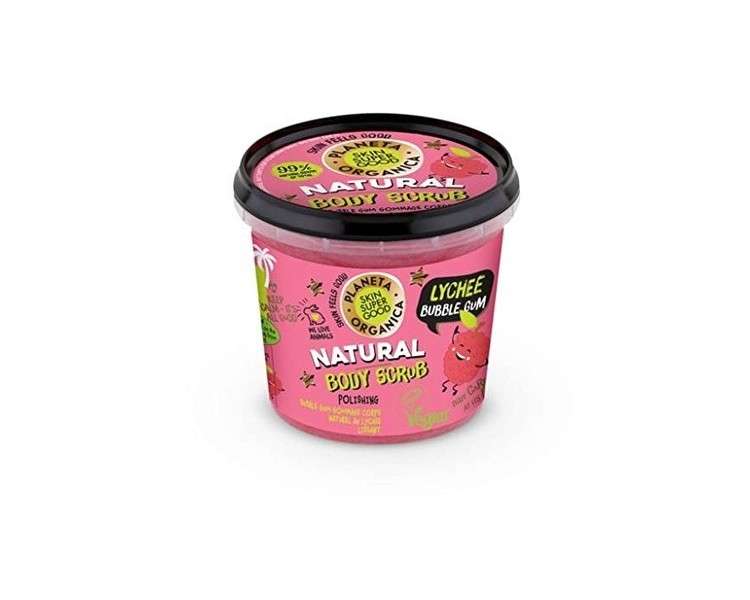 SKIN SUPER GOOD Natural Body Scrub Lychee Bubble Gum 360ml