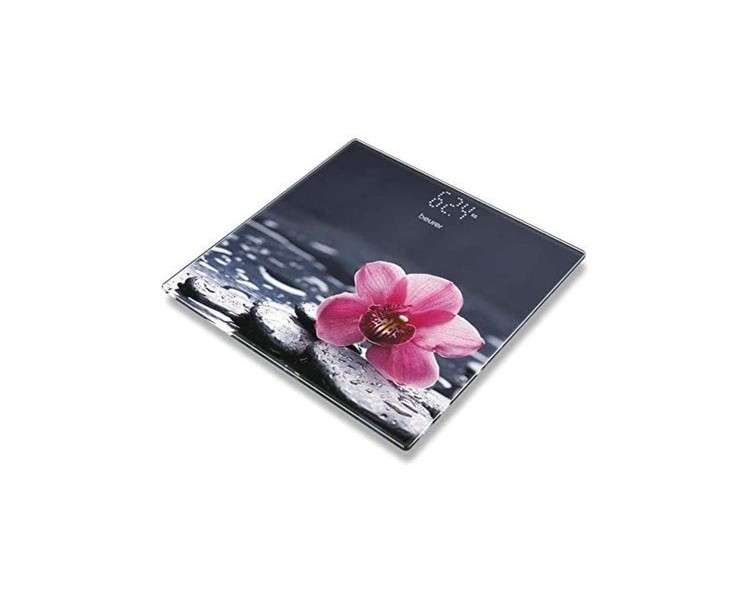 Beurer GS 215 Relax Glass Scale with Magic Display and Dot-Matrix Display 180kg Orchid