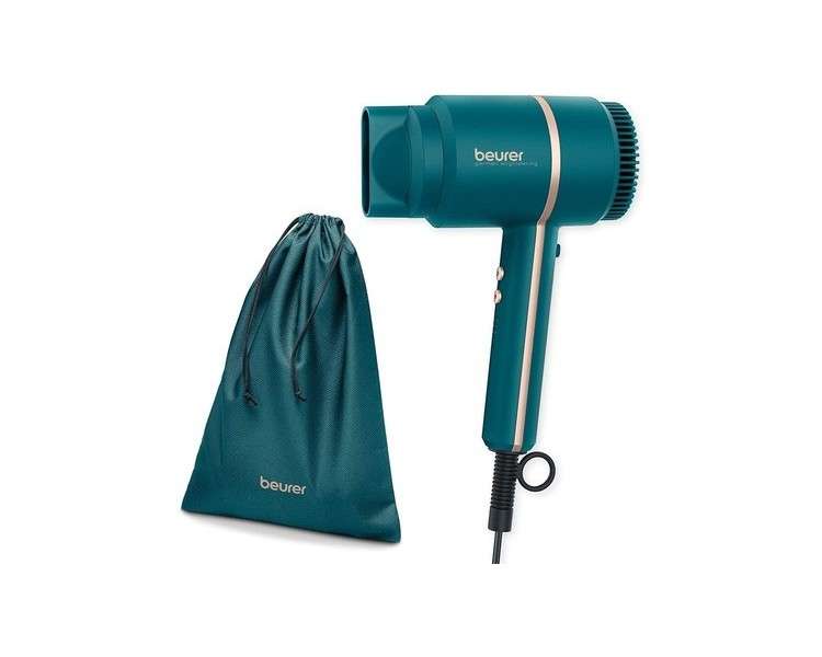 Beurer HC 35 Ocean Hair Dryer with Ion Function for Shiny and Smooth Hair 1600-2000 Watt Petrol