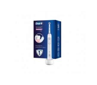 Oral-B Smart Sensitive Electric Toothbrush with 5 Cleaning Modes including Sensitive and Bluetooth App, Visual Pressure Sensor, Designed by Braun - Single