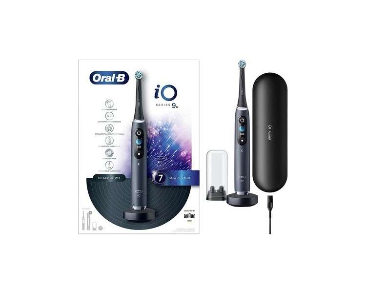 Braun Oral-B iO 9 Electric Toothbrush with Magnetic Technology and 7 Cleaning Programs - Black Onyx