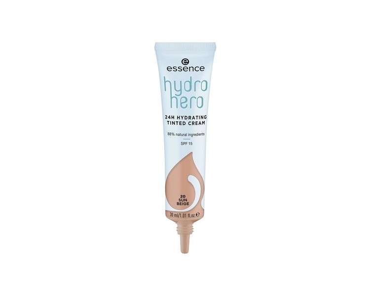 Essence Hydro Hero 24H Moisturizing Cream with Color 20 Sun Beige