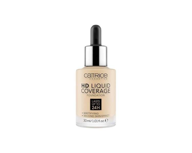 Catrice HD Liquid Coverage Foundation 005 Ivory Beige 30ml - Waterproof and Sweatproof for 24 Hour Wear