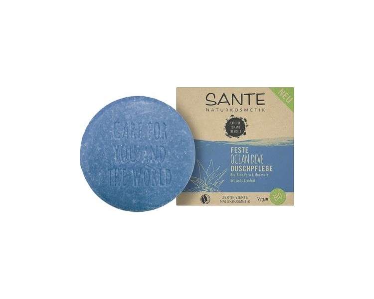 SANTE Naturkosmetik Ocean Dive Shower Soap with Organic Aloe and Sea Salt 80g