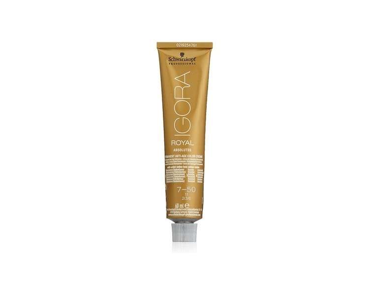 Schwarzkopf IR Absolutes 7-50 Medium Blonde Gold Natural Hair Color 60ml