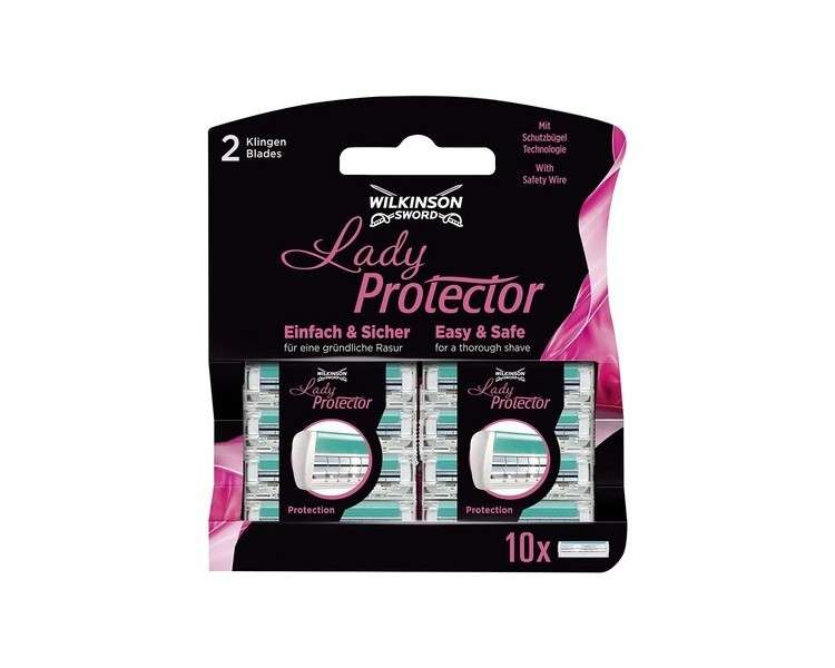 Wilkinson Sword Lady Protector Razor Blades for Women's Razor 10 Count