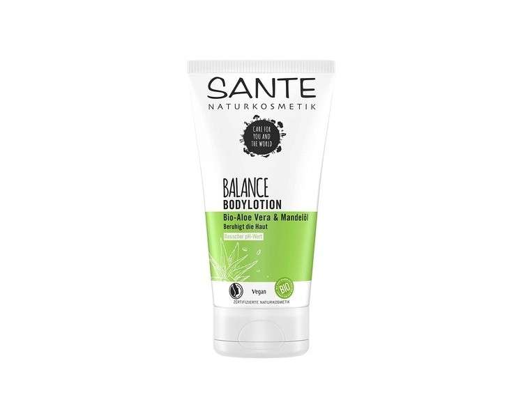 SANTE Naturkosmetik BALANCE Body Lotion with Organic Aloe Vera and Almond Oil 150ml