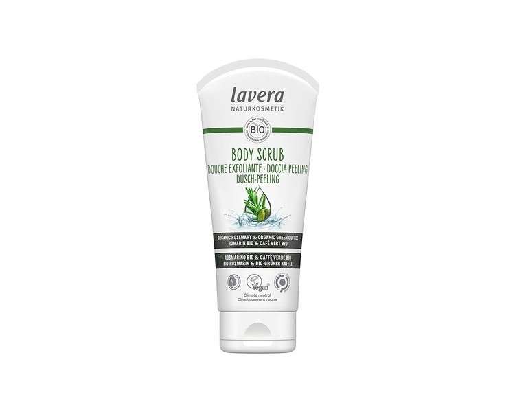 lavera Body Scrub with Organic Rosemary and Green Coffee 200ml