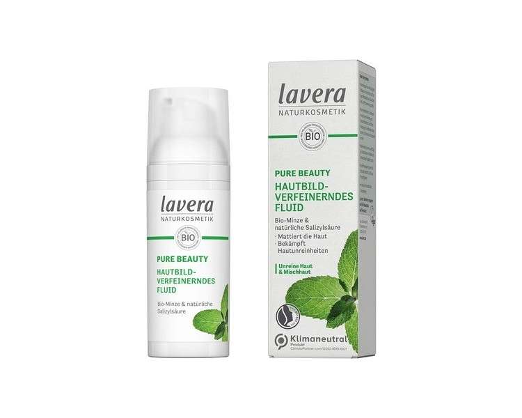 Lavera Pure Beauty Skin Refining Fluid Reduces Shine Fights Blemishes 50ml