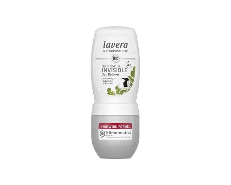 Lavera Natural & Invisible Deodorant Roll-On 48h Protection with Bio-Moringa & Minerals 50ml