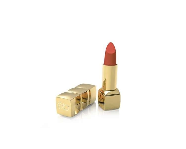 être belle Cosmetics Lip Couture Lipstick Amber Red Couture with Seductive Volume and Sensual Care