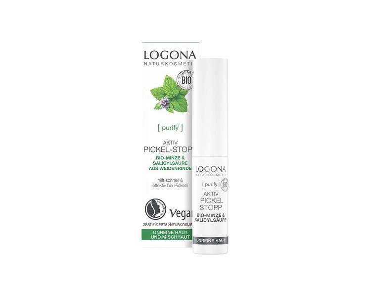 LOGONA Naturkosmetik Active Pimple Stop Provides Fast Help for Pimples and Works Antibacterially 6ml