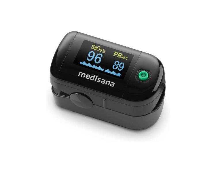 Medisana PM 100 Pulse Oximeter with OLED Display and One-Touch Operation Black - Single