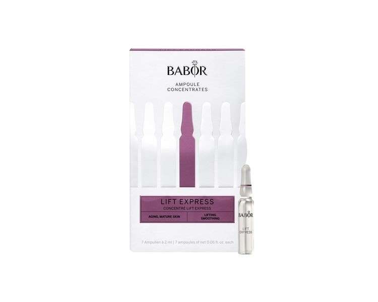 BABOR Lift Express Ampoule Serum Anti-Aging and Firming Moisturizing Treatment with Vitamin A and Vitamin E 7 Day Treatment - New and Improved