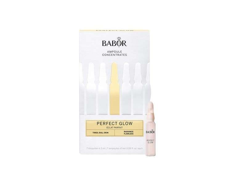 BABOR Perfect Glow Face Serum Ampoules with Glow Pigments for Radiant Skin 7 x 2ml