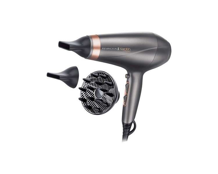 Remington Pro Ion Keratin Protect Hair Dryer 2200W with 3 Styling Attachments - AC8820 Single