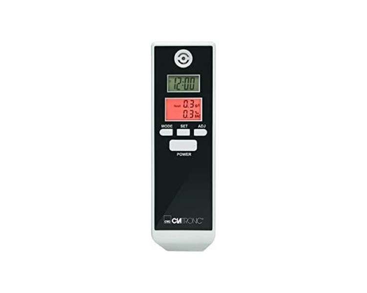 Clatronic Alcohol Tester AT 3605 White/Black Fast Readiness Optical Warning at 0.2? and 0.5?