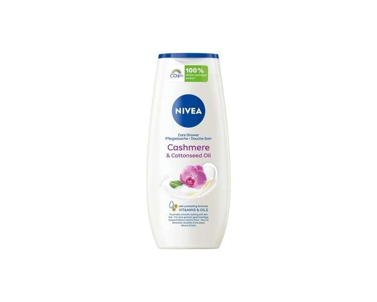 NIVEA Cashmere & Cottonseed Oil Shower Gel 250ml Moisturizing Cream Shower with Vitamins and Valuable Oils and Orchid Scent