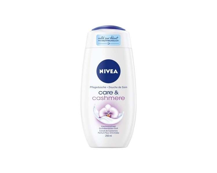 NIVEA Creme Care & Cashmere Shower Cream 250ml with Cashmere Extract and Delicate Orchid Scent