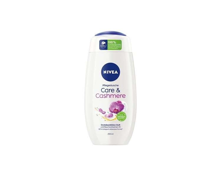 NIVEA Care & Cashmere Shower Gel 250ml - Rich Creamy Formula with Cottonseed Oil and Sensual Fragrance