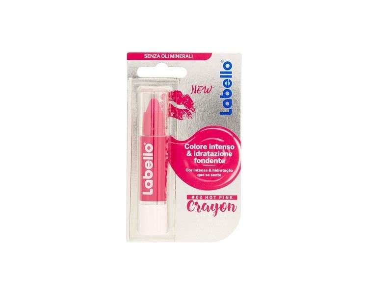 LABELLO Crayon Lip Balm Color 02 Hot Pink Lipstick